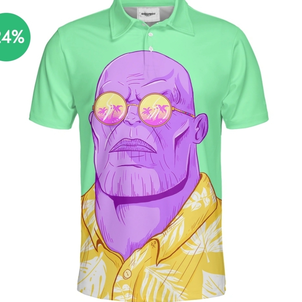 Green Thanos polo XL